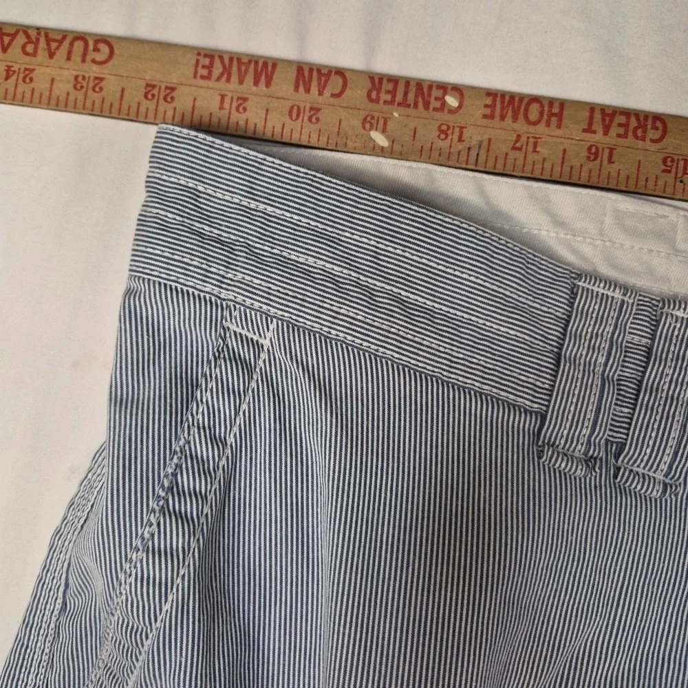 Polo Ralph Lauren Cargo Shorts Mens 44B Seersucker Striped Casual Outdoor Summer